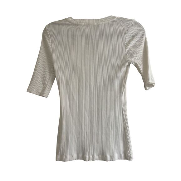✨Anthropologie Pure + Good Miranda White Sz XS Tee Shirt✨ - Picture 8 of 10